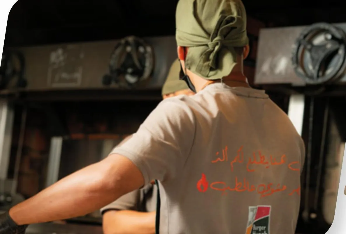 Burger Hunch staff back view